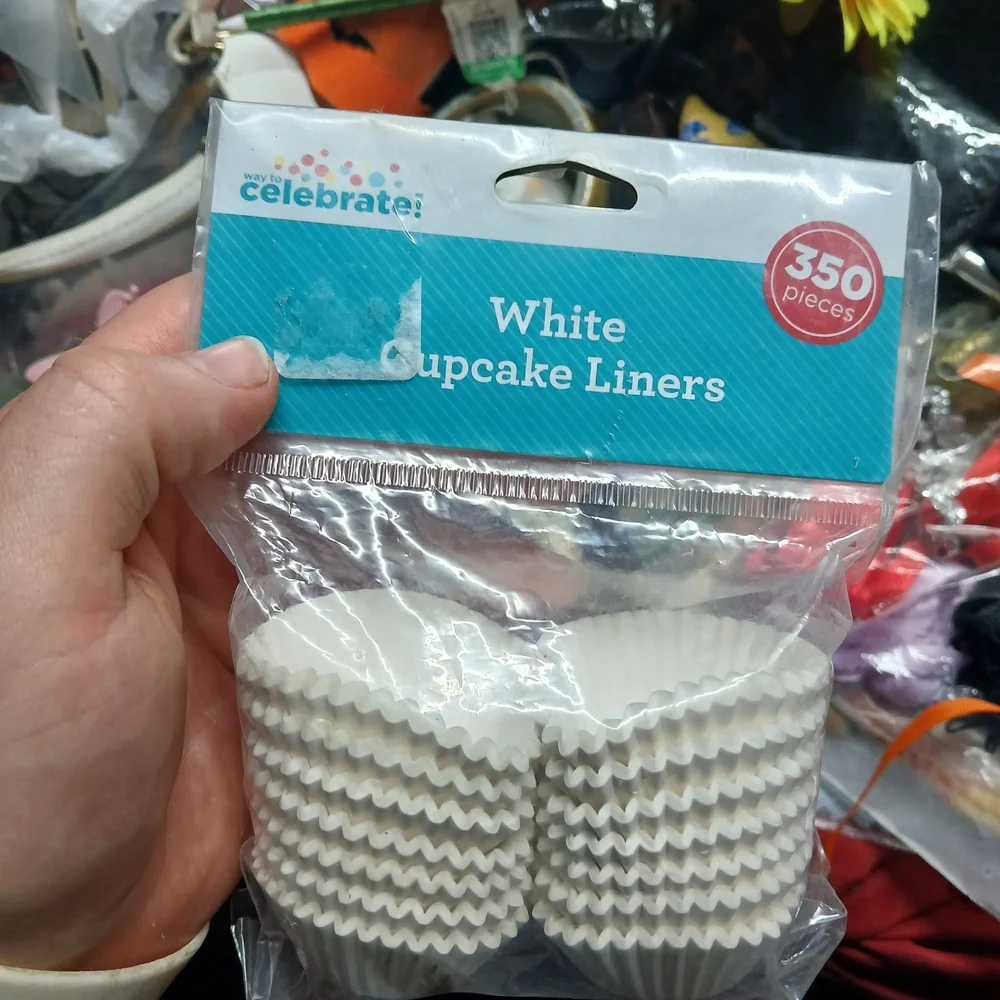 Celebrate It White Cupcake Liners 350-Count Party Baking Cups